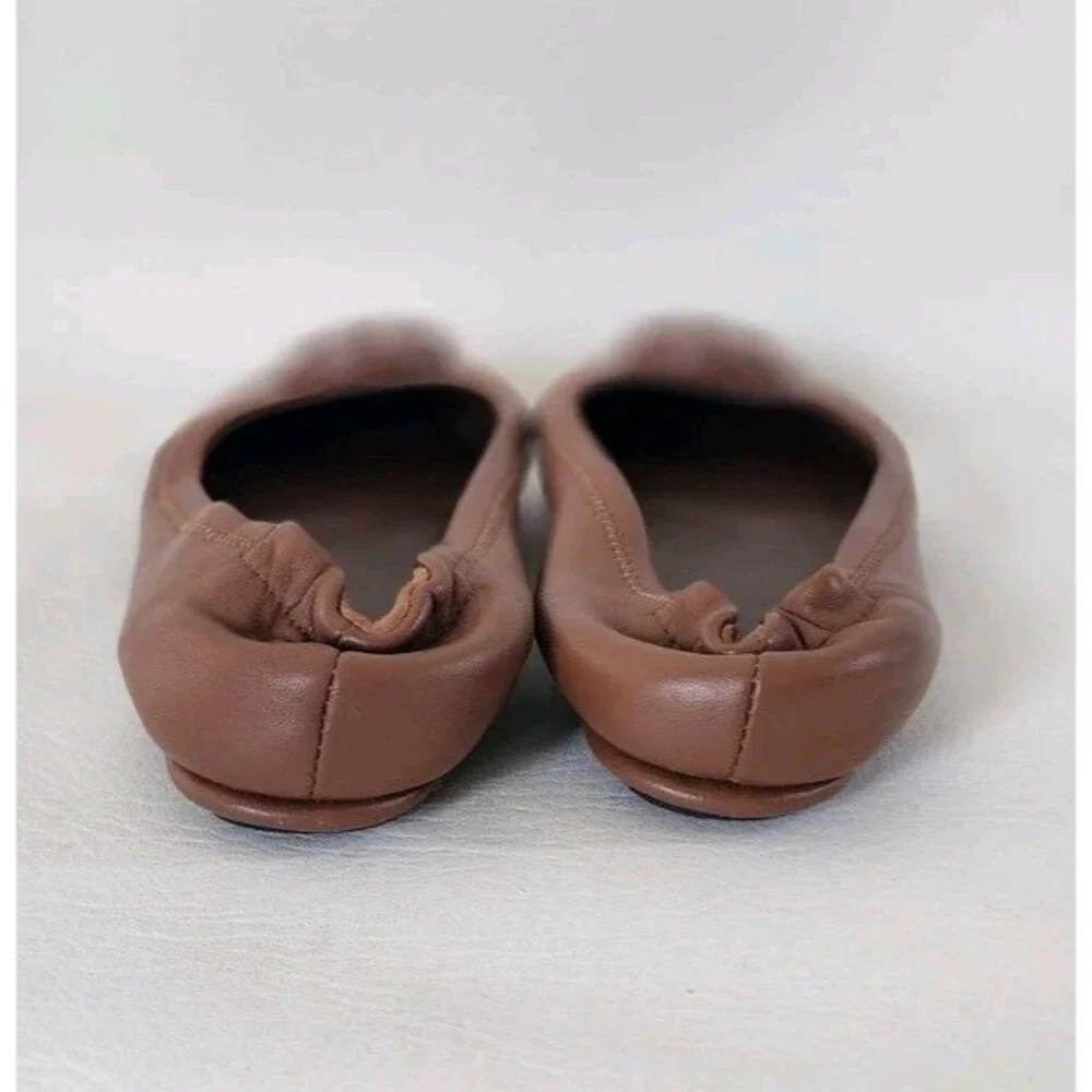 Tory Burch Minnie Travel Ballet Flat Designer Women’s  Brown EU 35/ 5